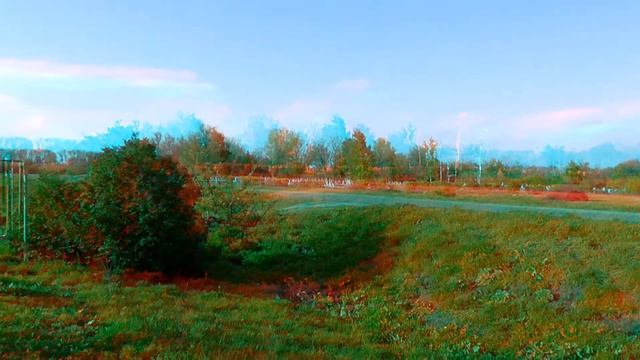 Анаглиф 3D видеоролик. Для мобильных устройств. Деревенская улица смотреть онлайн