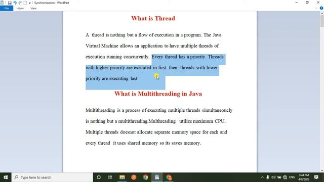 What is Thread and MultiThreading in java (Telugu) смотреть онлайн