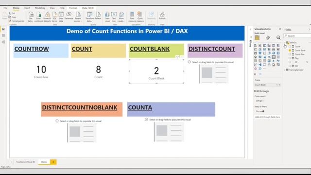 COUNTROW , COUNT , COUNTBLANK , DISTINCTCOUNT , DISTINCTCOUNTNOBLANK & COUNTA Functions in Power BI смотреть онлайн