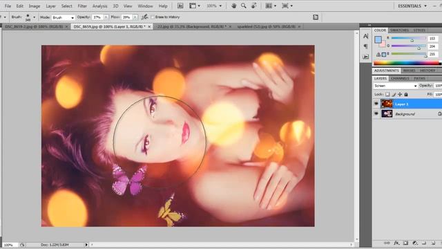 Adding Texture in Photoshop to create bokeh смотреть онлайн
