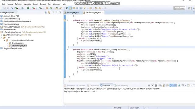 Serialization and De-serialization. And use of serialVersionUID in Java With Real Time Examples смотреть онлайн