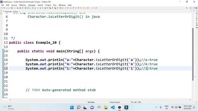 How do you use Character.isWhitespace() & Character.isLetterOrDigit() method? | String in Java смотреть онлайн