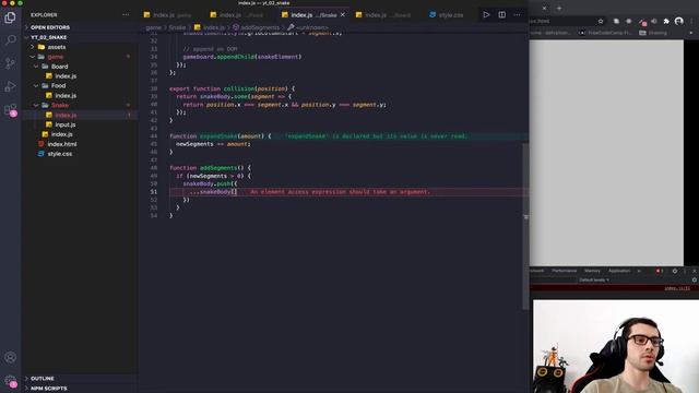 Snake Game com JavaScript ( Jogo da Cobrinha ) - Javascript - Final смотреть онлайн