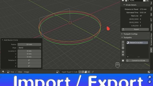 nCNC - Import / Export G Code - Blender Addon смотреть онлайн