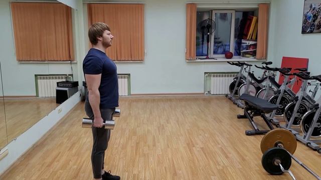 Бицепс с гантелями молот - Техника выполнения упражнения смотреть онлайн