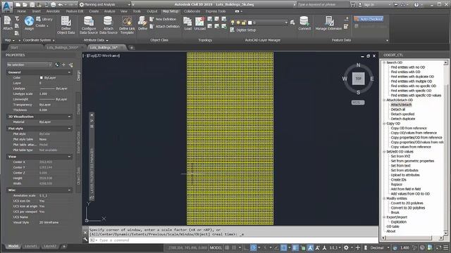 ODEDIT in dwg - 5000 parcels, buildings and texts of their numbers смотреть онлайн