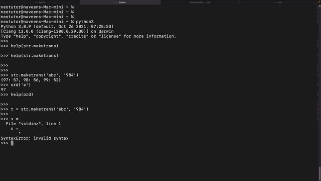 Python String Methods maketrans and translate смотреть онлайн