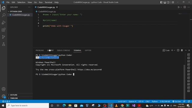 Change result output from Output Window to Terminal Window in VS Code | VS Code смотреть онлайн