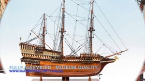 Seacraft Gallery - Golden Hind Model Ship 95cm - www.seacraftgallery.com.au