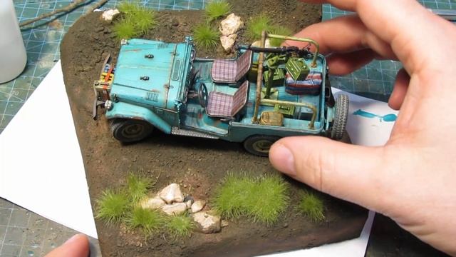 Let's Build a Toyota Land Cruiser DIORAMA BASE ! (AK 1/35) смотреть онлайн