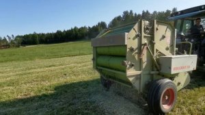 Ферма в Финляндии. Заготовка сухого сена на зиму