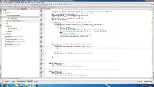 Reading Data using a ValueEventListener - Android Firebase смотреть онлайн