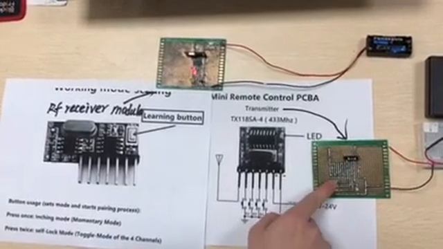QIACHIP RF433M Module Receiver and Transmitter Built-in Learning Code 1527 Decoding 4 Channel Outpu смотреть онлайн