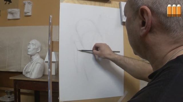 Вступительные испытания по академическому рисунку в МГХПА им. С.Г. Строганова, 2020г. "Врезка". смотреть онлайн
