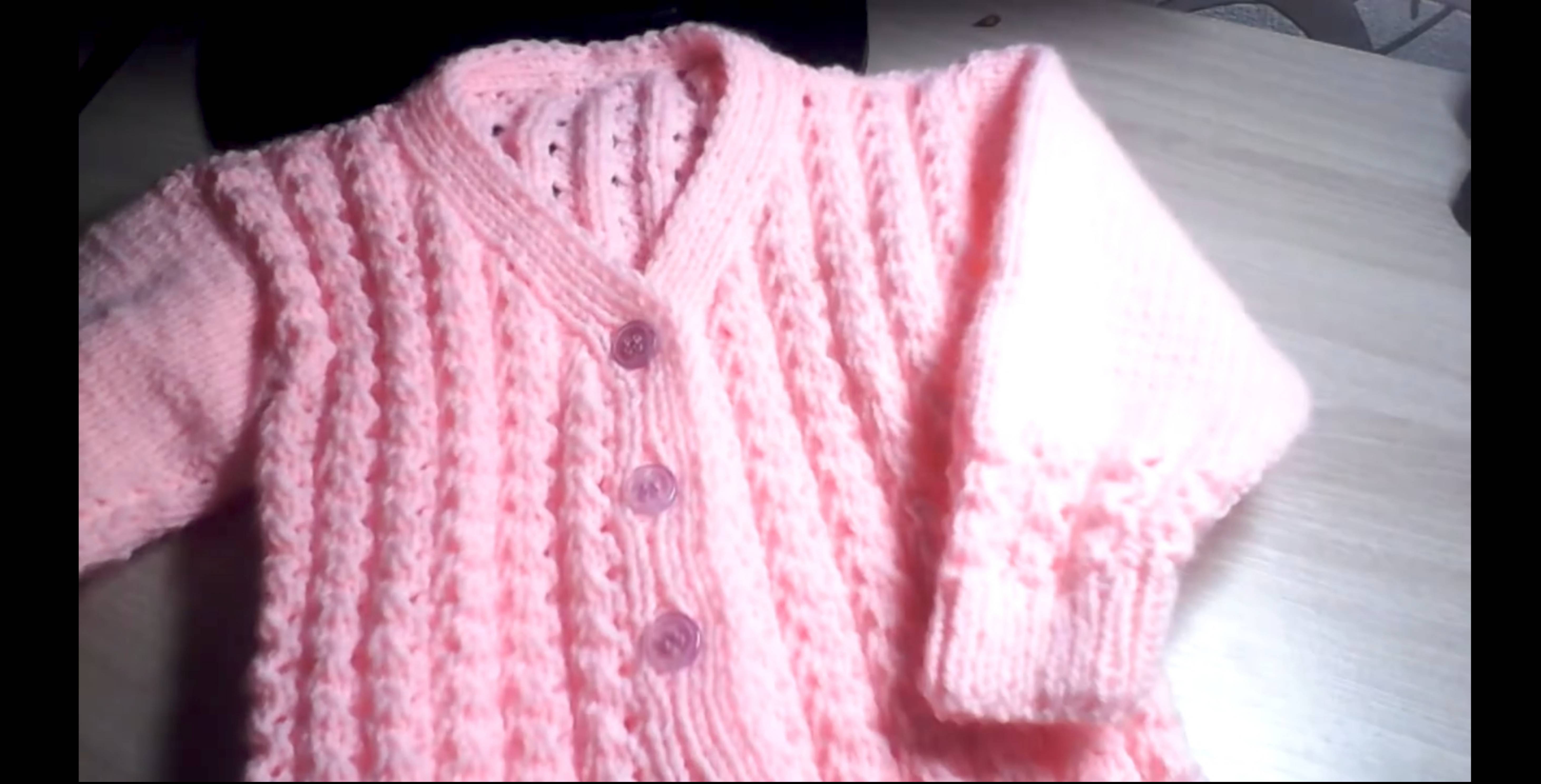 Краткий МК кофты для девочки. Вязание спицами. смотреть онлайн