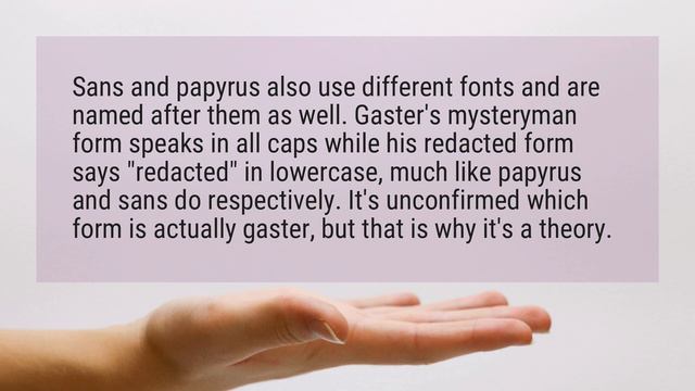 Is Gaster Sans and Papyrus dad? смотреть онлайн