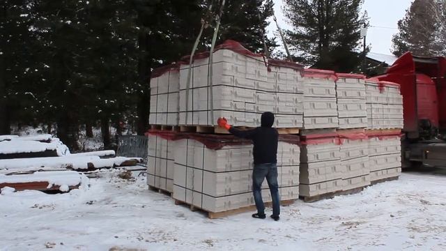 Разгрузка газоблока =Поревит=