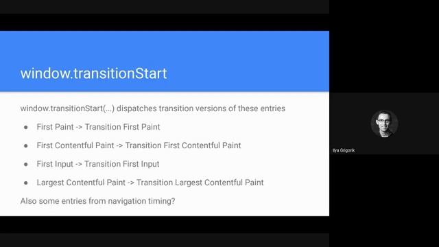 WebPerfWG F2F TPAC 2019 - day 1 late morning - Single Page Apps