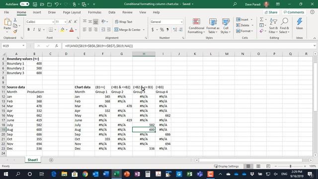 Conditional formatting for Excel column charts смотреть онлайн