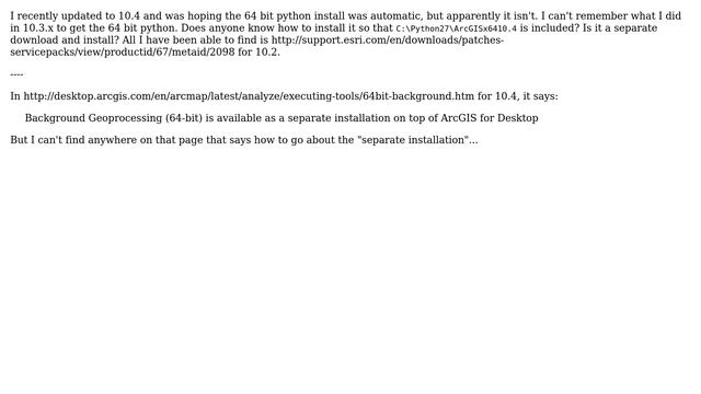 GIS: How do I include 64 bit python with ArcGIS 10.4 install? (2 Solutions!!) смотреть онлайн