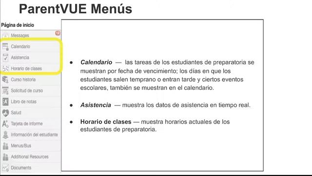 Cómo acceder a la aplicación ParentVUE en español. смотреть онлайн