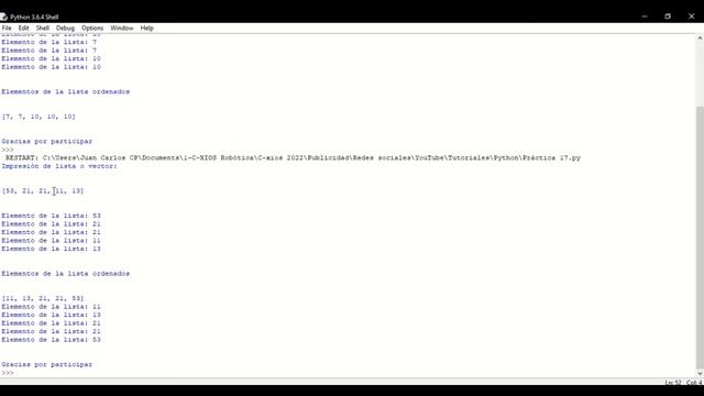 Programación Python Nivel Básico | Sección Práctica 17| Listas y vectores, práctica 3 смотреть онлайн