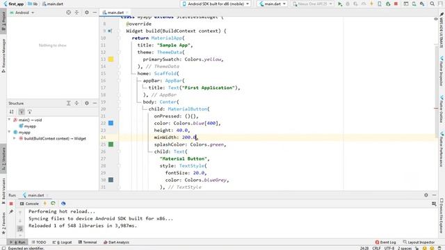 Material Design Widget (Material Button )| Flutter Android studio tutorial in hindi 2021 смотреть онлайн