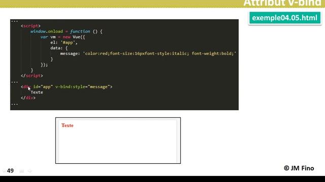 VueJS 4.5 v bind exemple 0405 смотреть онлайн