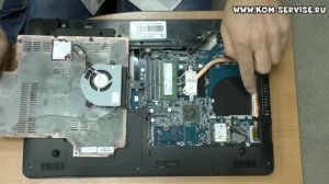 Быстрая чистка от пыли ноутбука DNS W253. Замена памяти, винта, привода.
