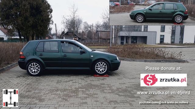 CRASH of Volkswagen Golf 4Motion (gen IV) - @4x4.tests.on.rollers смотреть онлайн