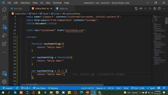 JavaScript ES6 Lecture 1 | Let, Const, Template Literals, Arrow Functions | Umar Ahmad смотреть онлайн