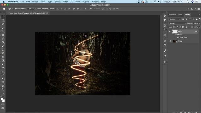 Neon GLOW LINES EFFECT around Person - Photoshop Tutorial in Hindi смотреть онлайн