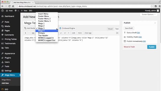 Add mega menu to Cmsbased template. смотреть онлайн