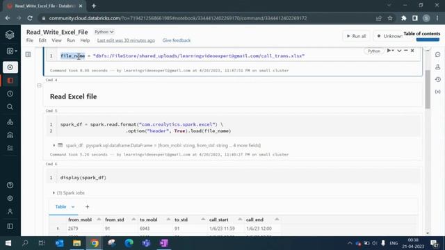 Read and Write Excel in Spark | With Demo |Spark with Databricks | #spark #databricks смотреть онлайн