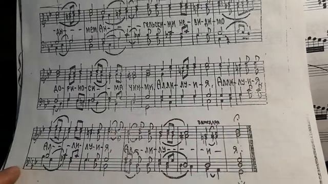 Разбираем басовую партию в Херувимской "Владимирской" под редакцией Кастальского. смотреть онлайн