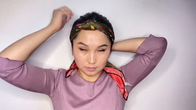 Орамал тағу үлгілері. Как красиво носить платок? Hairstyles with Bandana Headband. Лайфхаки. смотреть онлайн