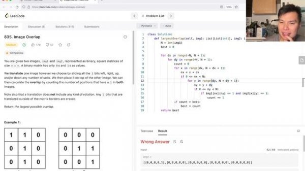 835. Image Overlap - Day 27/31 Leetcode October Challenge