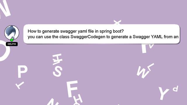 How to generate swagger yaml file in spring boot? смотреть онлайн