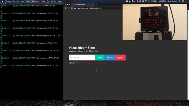 Visual Bloom Filter with Python, Bulma, JavaScript and Pimoroni Unicorn Hat for Raspberry Pi! смотреть онлайн