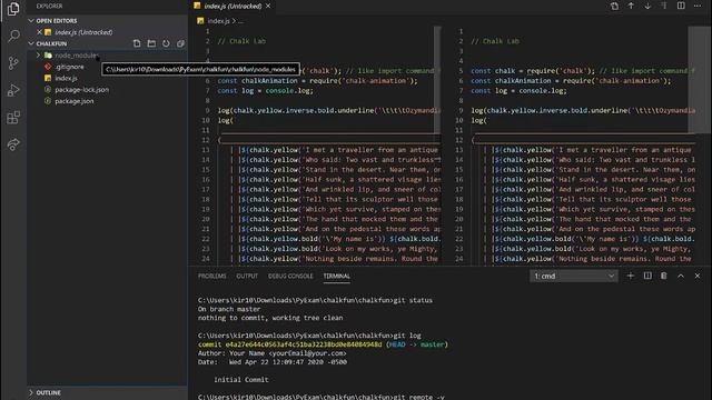 #1 Node.js - gitIgnore and npm install смотреть онлайн