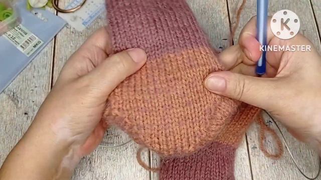 Вяжем спицами носки с пяткой Стронг... смотреть онлайн