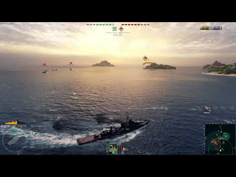World of Warships Мой второй бой в кораблях))) смотреть онлайн