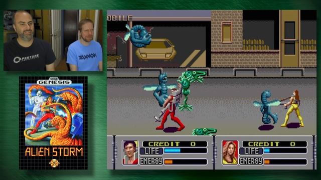 Alien Storm - Sega Genesis/Mega Drive - Playing with Sacks смотреть онлайн