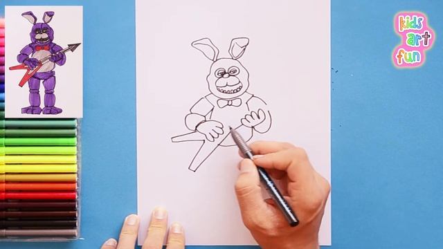 How to draw Bonnie - FNAF characters смотреть онлайн