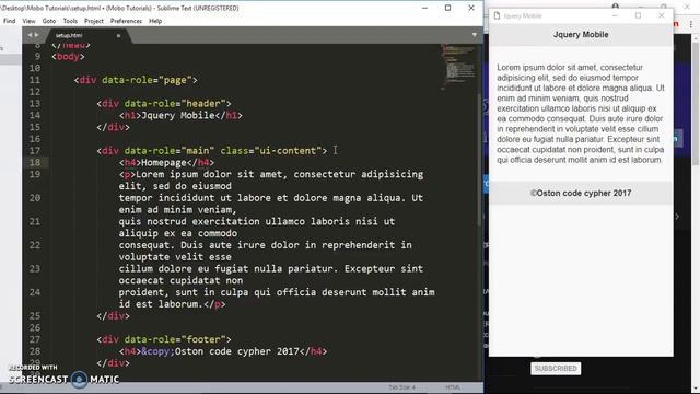 JQUERY MOBILE - Setting Up Pages #2 смотреть онлайн