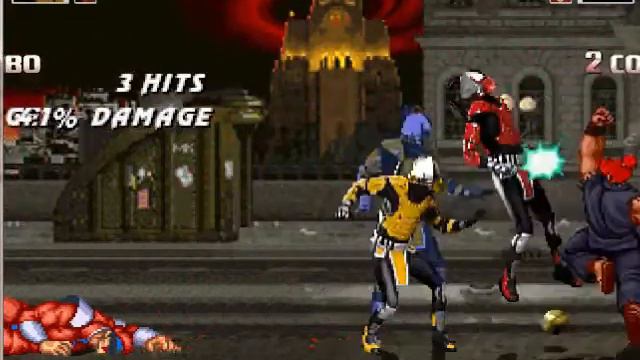 Akuma Bison vs Sektor Cyrax Street fighter 2 vs mortal kombat 3 смотреть онлайн