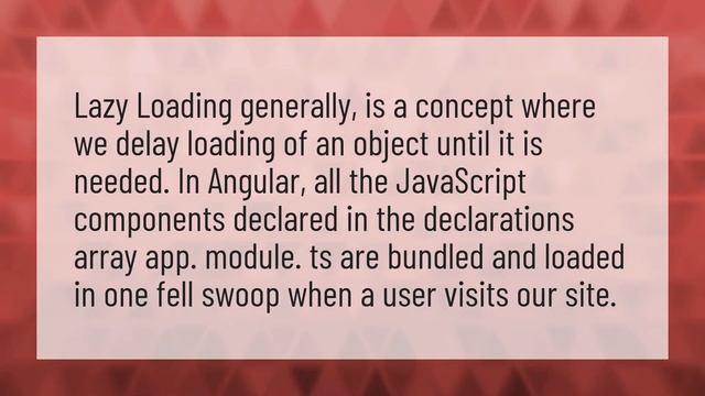 What is lazy loading in angular? смотреть онлайн