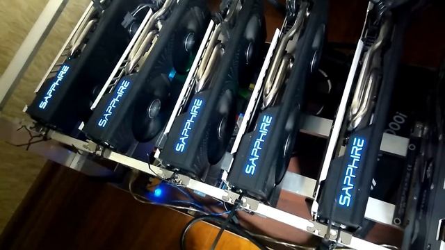 6 штук Sapphire RX580 смотреть онлайн