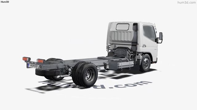 Mitsubishi Fuso Canter City Single Cab Low Roof Chassis Truck 2021 3D model by Hum3D.com