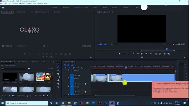 How to fix "Error retrieving frame | frame substitution recursion..." in Adobe Premiere Pro 20 смотреть онлайн